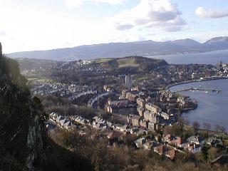 The View from Greenock's Lyle Hill overlooking Cardwell Bay in Gourock